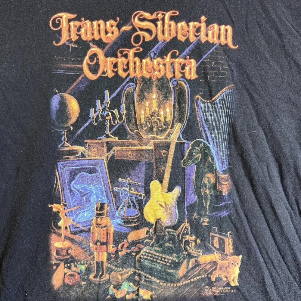 Trans-Siberian Orchestra Shirt Mens XL Black 2014 2015 Winter Tour‎ Tee Alstyle